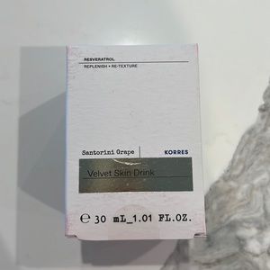 Korres- santorini grape velvet skin drink. New in box! Box is slightly damaged.